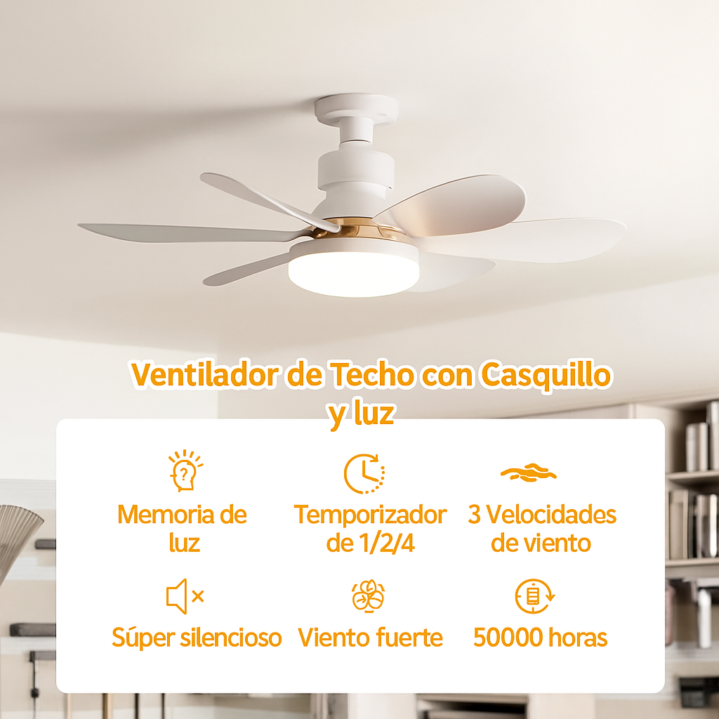Ventilador de Techo LED Instalación como bombilla