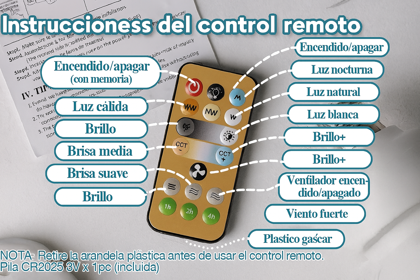 Ventilador de Techo LED Instalación como bombilla