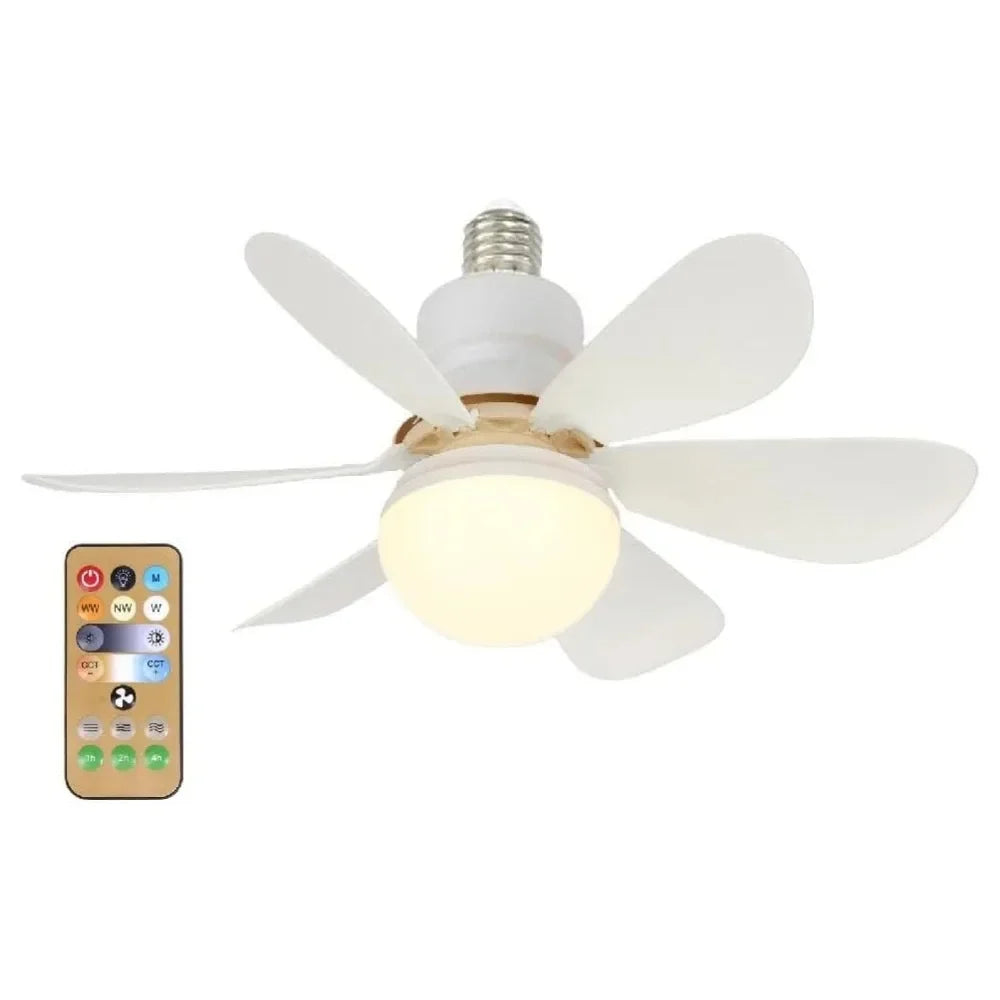 Ventilador de Techo LED Instalación como bombilla